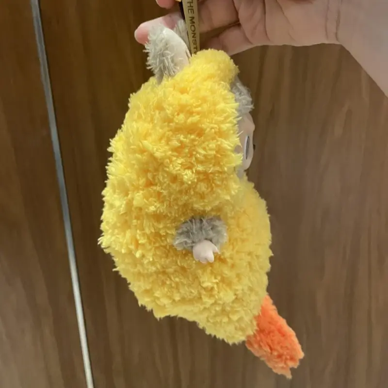 Labubu The Monster Fried Shrimp Costume Tempura Clothes 1:1 Original Replica Vinyl Doll Action Figure Bag Charm Pendant Gift