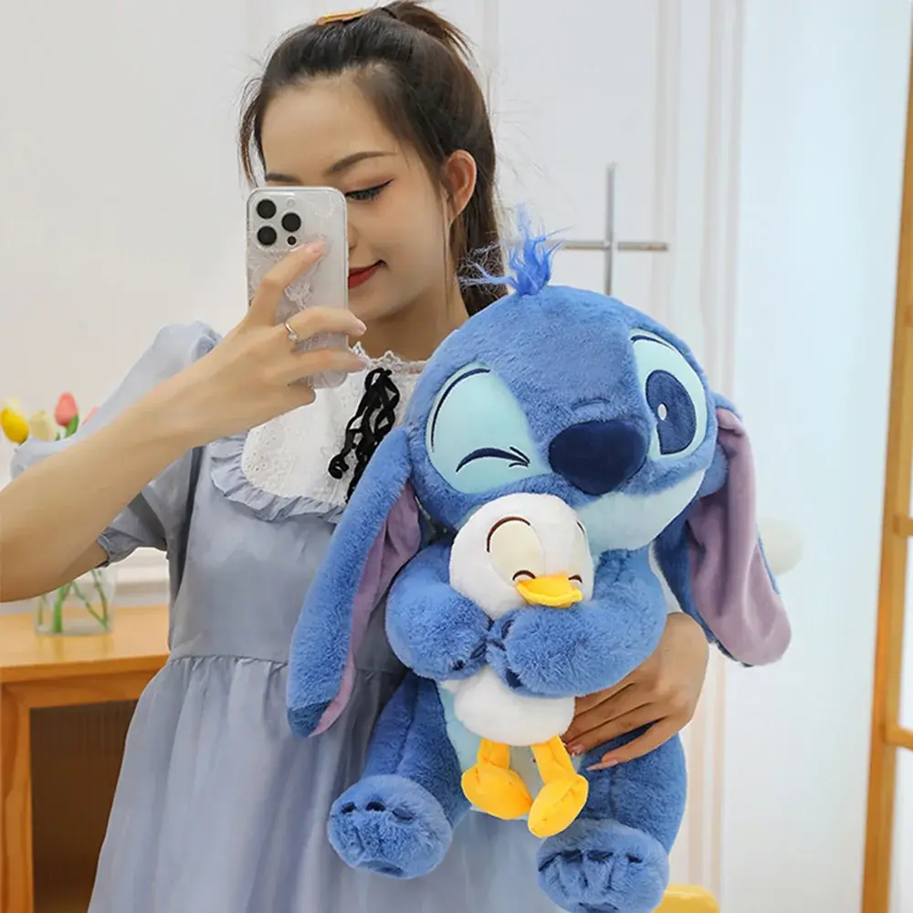 **30CM Kawaii Stitch Anime Figure Doll Cute Cartoon Sofa Pillow Appease Toy Fashion Bedroom Decoration Christmas Gift For Friend