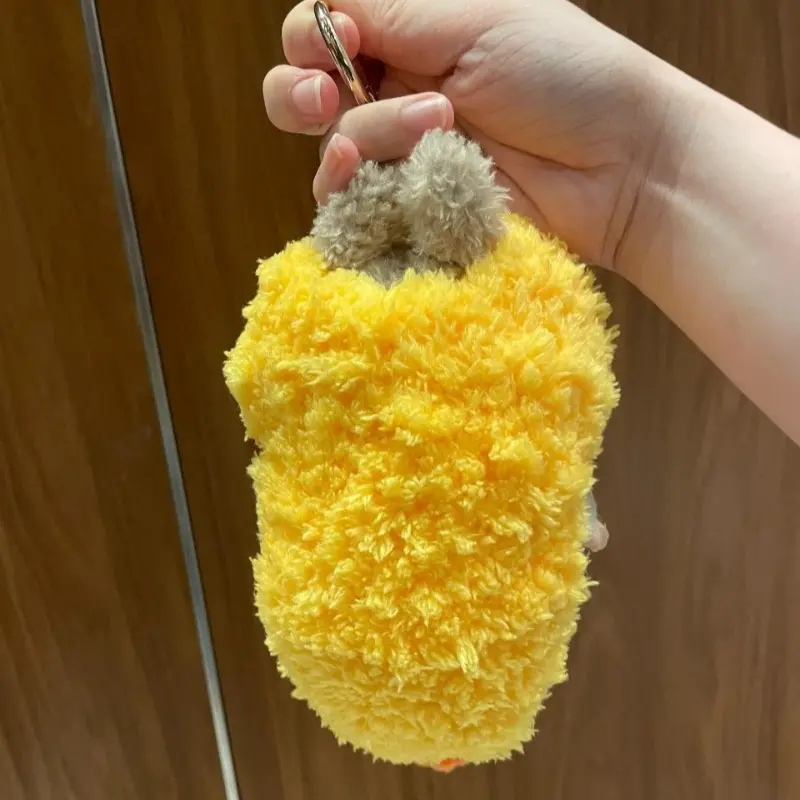 Labubu The Monster Fried Shrimp Costume Tempura Clothes 1:1 Original Replica Vinyl Doll Action Figure Bag Charm Pendant Gift
