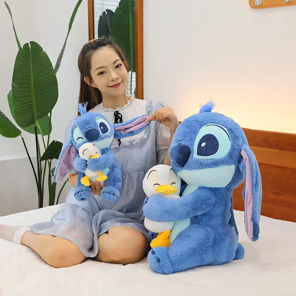 **30CM Kawaii Stitch Anime Figure Doll Cute Cartoon Sofa Pillow Appease Toy Fashion Bedroom Decoration Christmas Gift For Friend