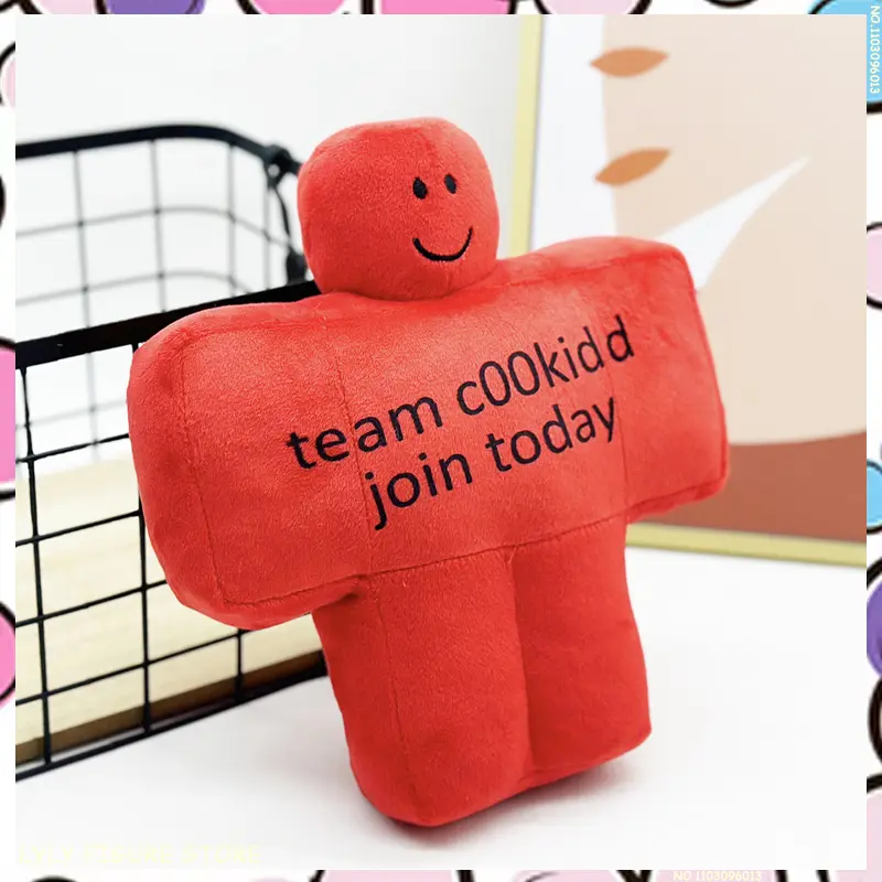 New Forsaken Team c00kidd Plush Red Blcok Hambergur Robot Figure Plushies Anime Game Peripherials Cartoon Doll Collection Gifts