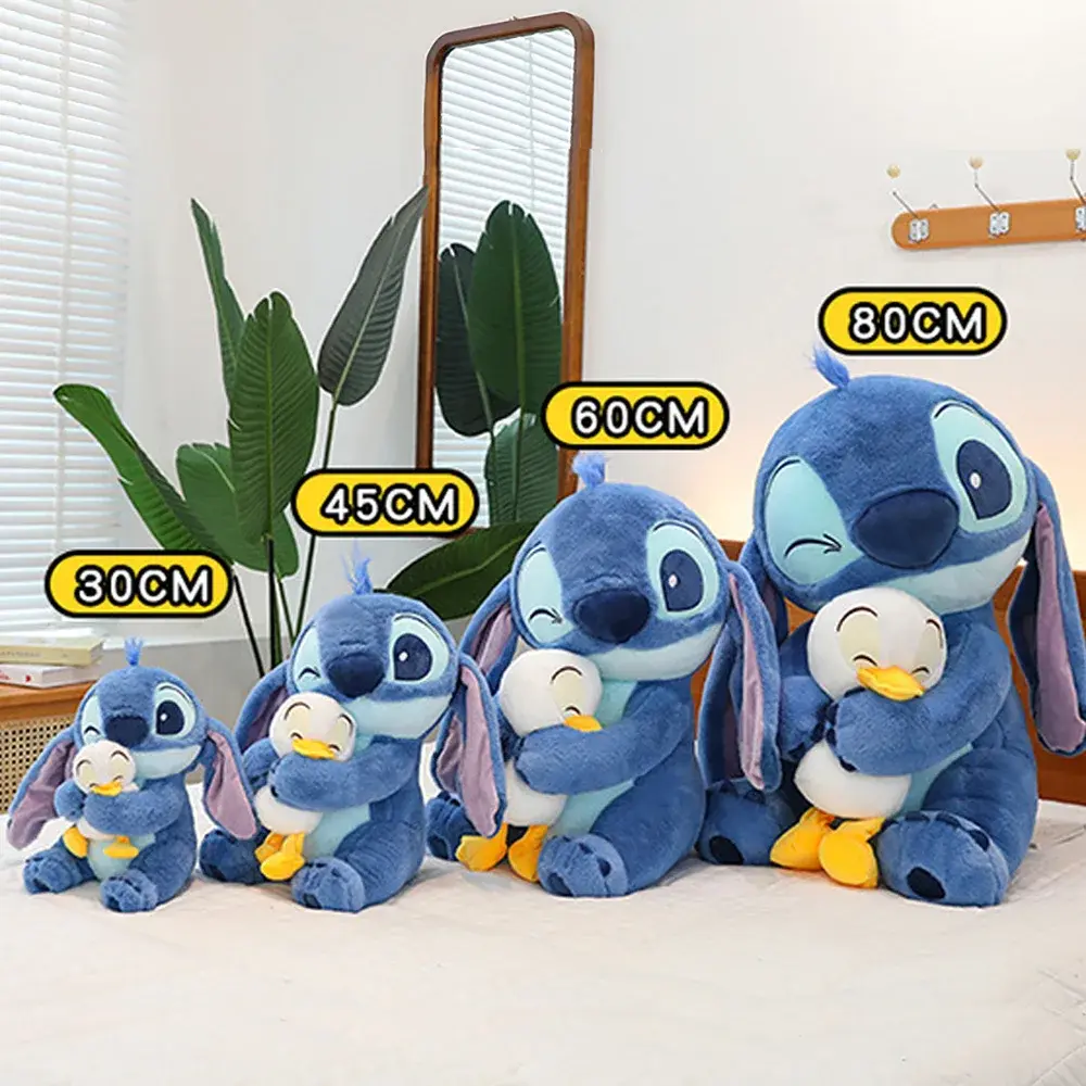 **30CM Kawaii Stitch Anime Figure Doll Cute Cartoon Sofa Pillow Appease Toy Fashion Bedroom Decoration Christmas Gift For Friend