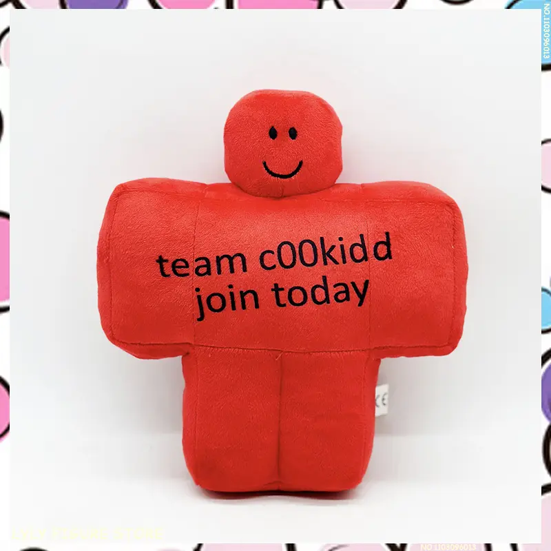 New Forsaken Team c00kidd Plush Red Blcok Hambergur Robot Figure Plushies Anime Game Peripherials Cartoon Doll Collection Gifts