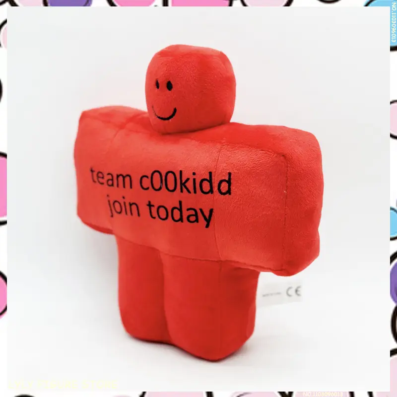 New Forsaken Team c00kidd Plush Red Blcok Hambergur Robot Figure Plushies Anime Game Peripherials Cartoon Doll Collection Gifts
