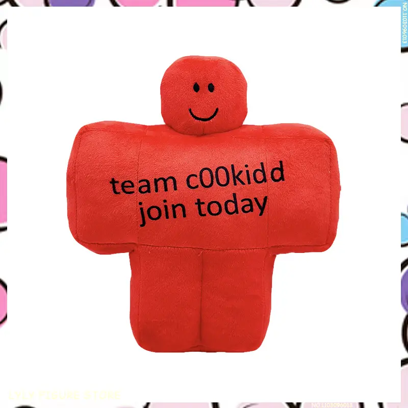 New Forsaken Team c00kidd Plush Red Blcok Hambergur Robot Figure Plushies Anime Game Peripherials Cartoon Doll Collection Gifts