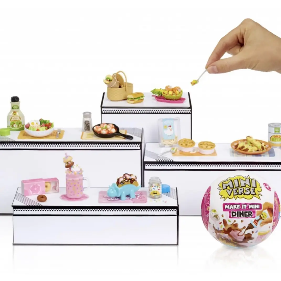 Newl MGA Miniverse Dinner Gourmet Ball 4th Generation Surprise Mini Food Play DIY Miniature Gourmet Dessert Ball Kids Gifts
