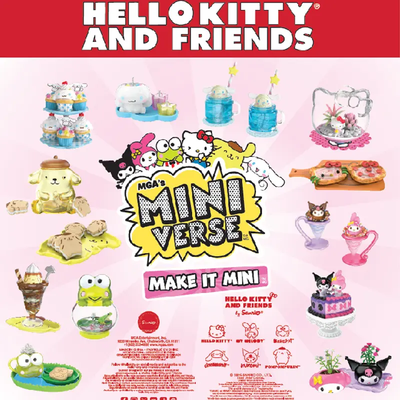New 2025 Sanrio MGA Handmade Kulomi DIY Co branded Food Ball Second Generation Complete Trendy Play Toys Girls Gifts
