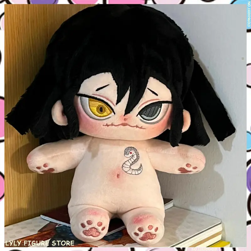 20cm Demon Slayers:Infinity Castle Anime Figure Cotton Dolls Plush Stuffed Doll Body Dress Up Plushie Toys Collectible Gifts