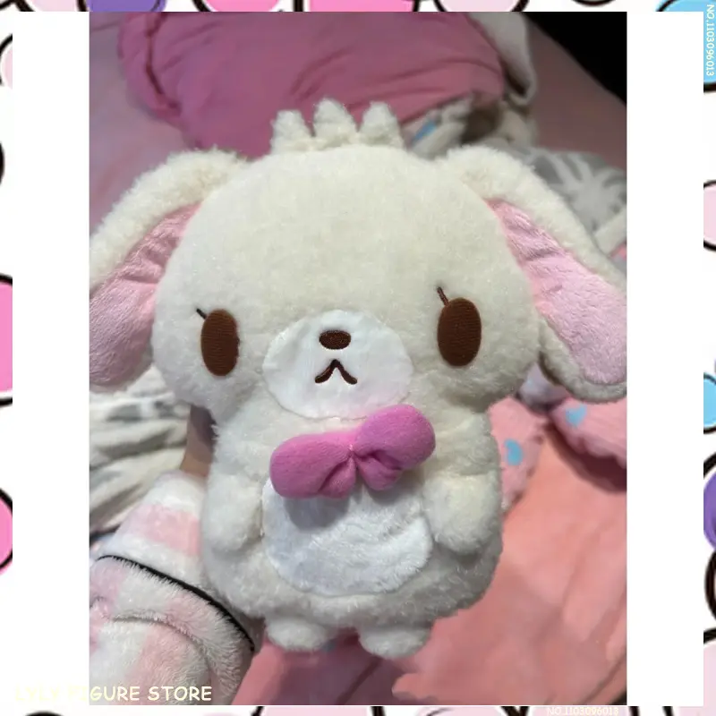 Kawaii Sugarbunnies Plush Two-tone Crossbag Girl's Anime Shirousa White Bunny Pencil Pouch Storage Organizer Bag Birthday Gifts