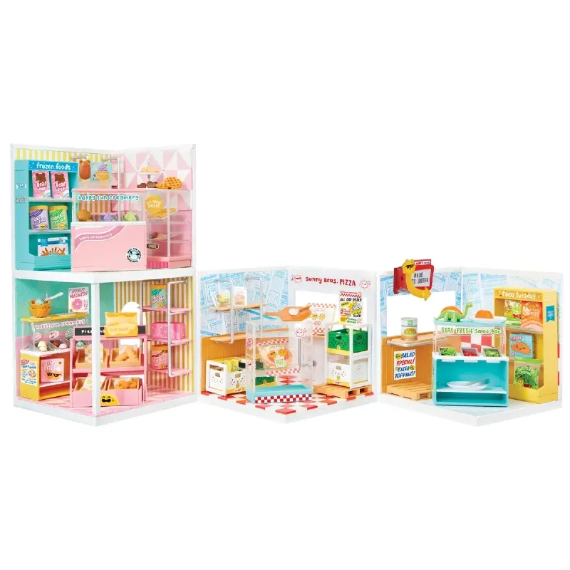 New Miniverse Make It Mini Spaces Basic Scene Ice Cream Pizza Theme Anime Figure Diy Model Props Figures Diy Kids Birthday Gifts