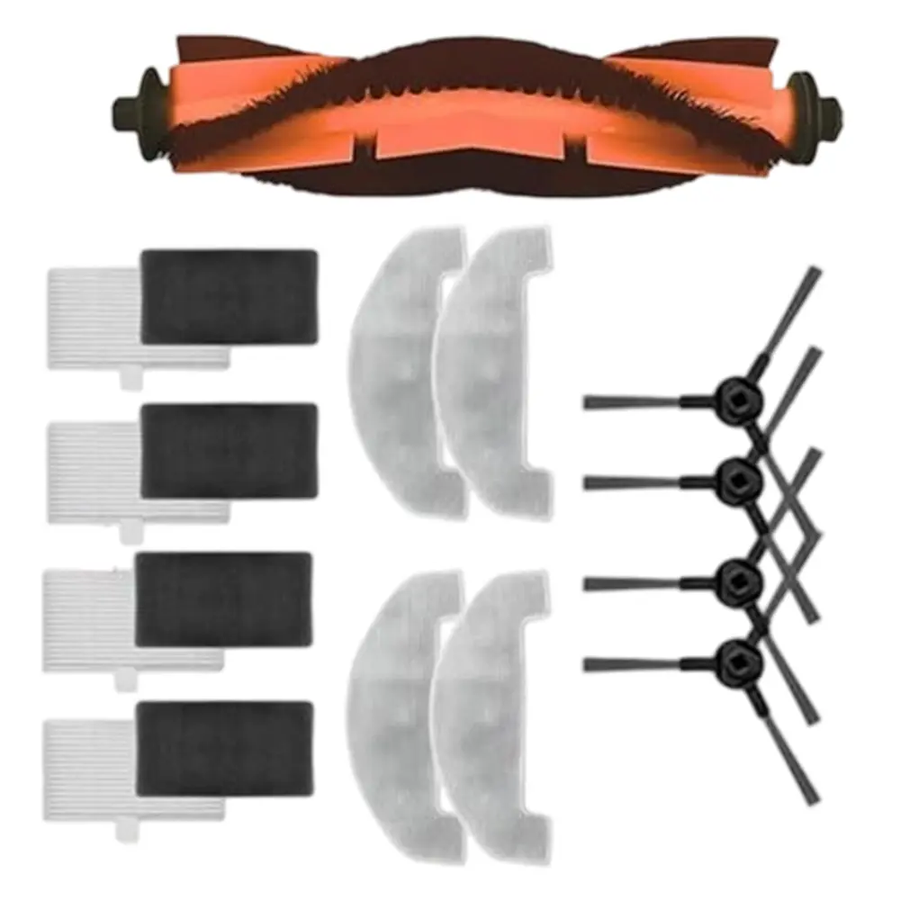 Main Side Brush Filter Mop Cloth Kit For Mova E10 E20 PLUS Vacuum Cleaners Includes Replacement Parts For Deep Cleaning Floors