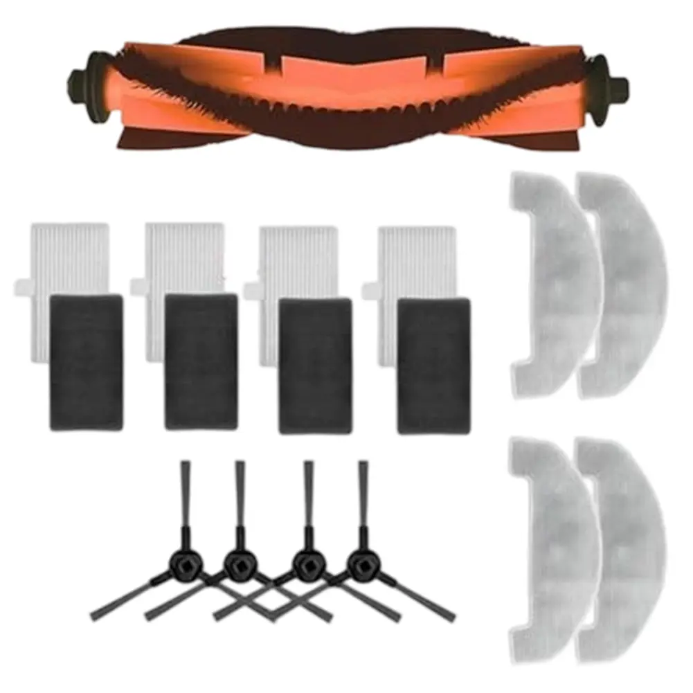 Main Side Brush Filter Mop Cloth Kit For Mova E10 E20 PLUS Vacuum Cleaners Includes Replacement Parts For Deep Cleaning Floors