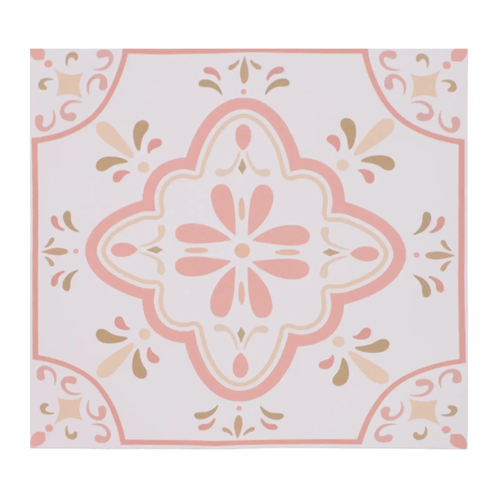 Vintage Charm Stickers Pink Pattern Stickers Home Decor Interior Decoration Exquisite Design Raised Grain Texture