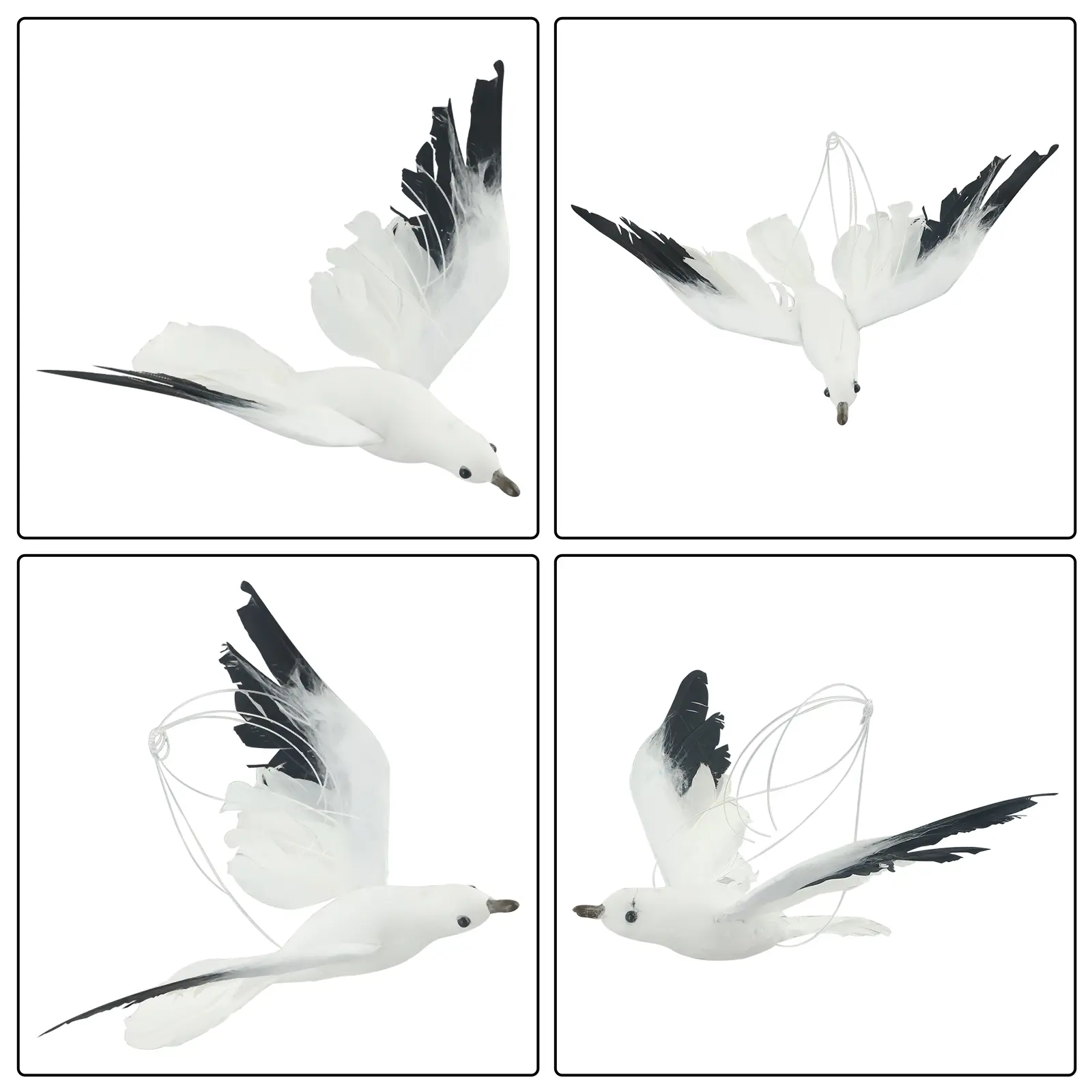 Craft Simulated Seagull Hanging Statue Ornament Handmade Realistic Artificial Feathered Flying Seagull Druable