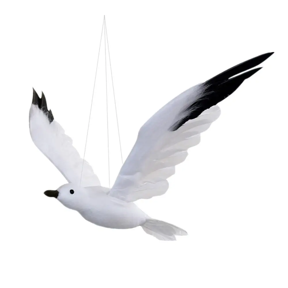 Craft Simulated Seagull Hanging Statue Ornament Handmade Realistic Artificial Feathered Flying Seagull Druable