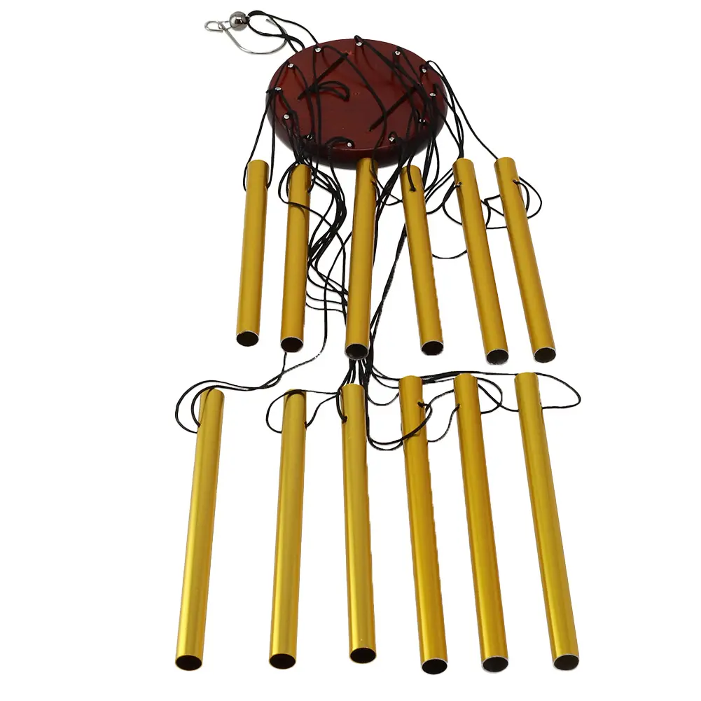 12 Tubes Wind Chime Bells Tubes Garden Home Decoration Hanging Living Room Metal Pipe Outdoor Pendant Decor New Wonderful