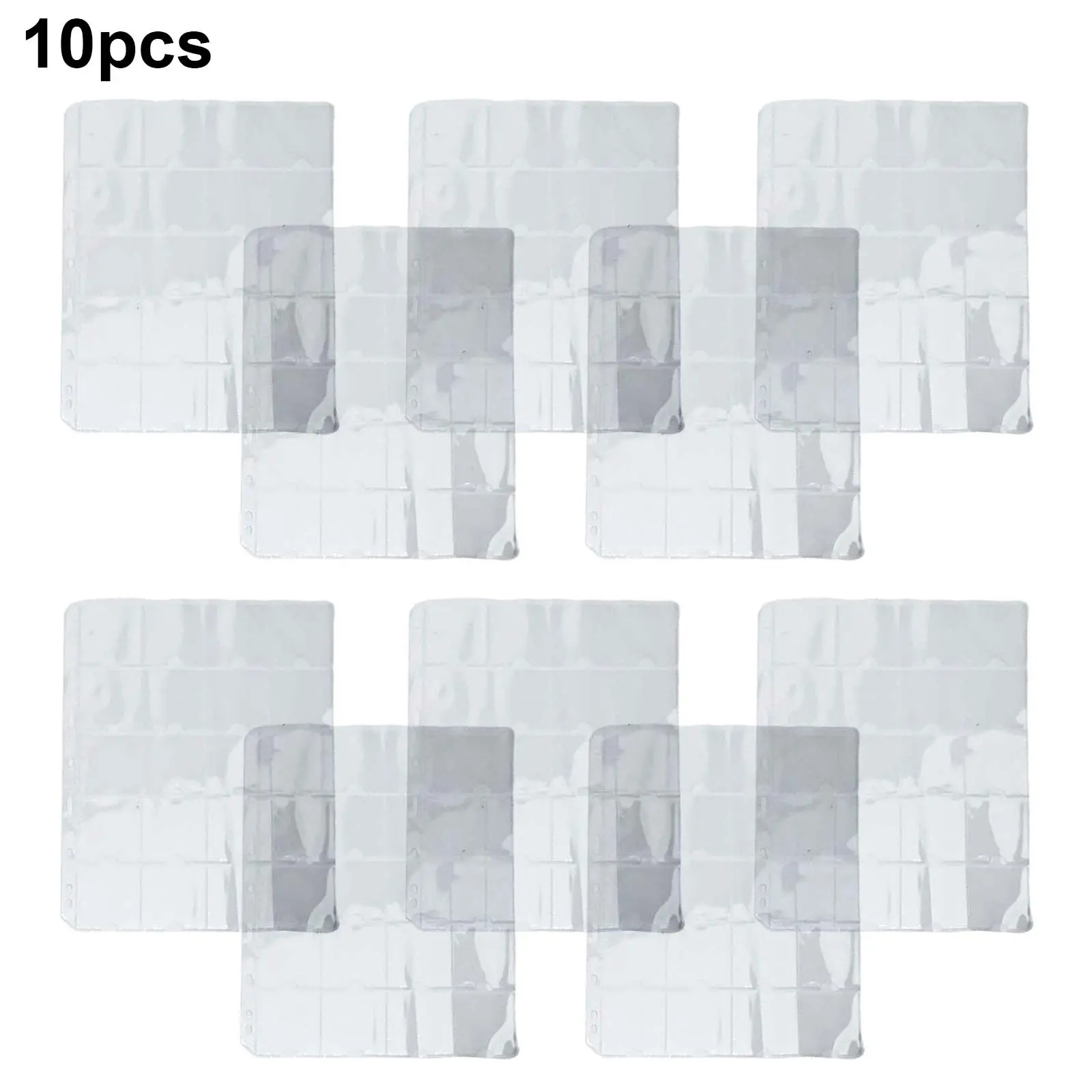 Practical Wide Application Coin Holder Sheet Organization Protection 1/10 Sheet For Coin Collection 20 Pockets