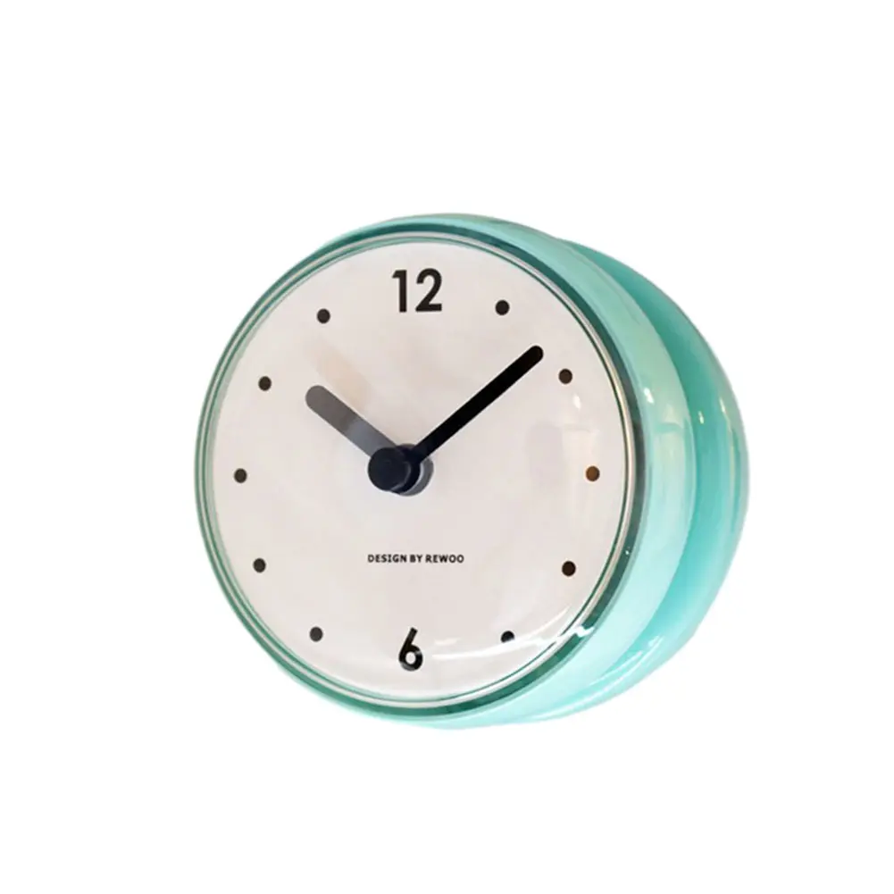 Suction Cup Clock Wall Clock Plastics 1pcs 75x75mm Anti-Fog Black Blue Green Pink Kitchen Kitchen Sucker Wall Clock