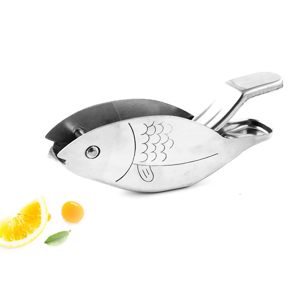 Stainless Steel Lemon Juicers With Fish Manual Juicer Squeezer For Kitchen Home Lemon Juicer Fish Type Manual Lemon Juicer