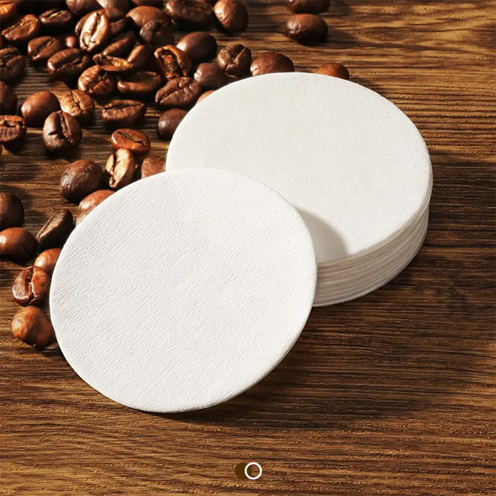Powder Bowl Filters Coffee Filter Paper White/Brown 100 Pcs 51mm/53mm/58mm For Espresso Coffee Maker Good Toughness