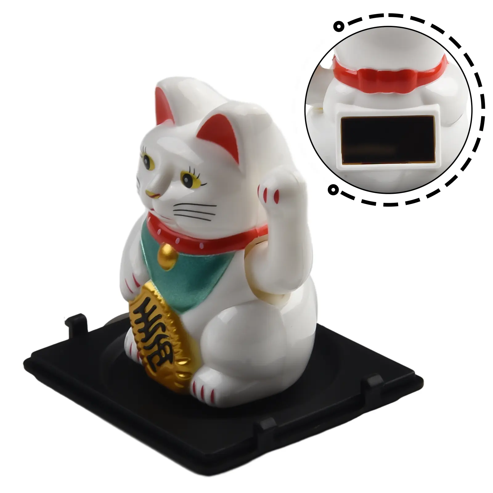 High Quality Lucky Cat Ornament Car Dashboard Decor Vehicle Accessories Automatic Waving Cartoon Decoration Interior