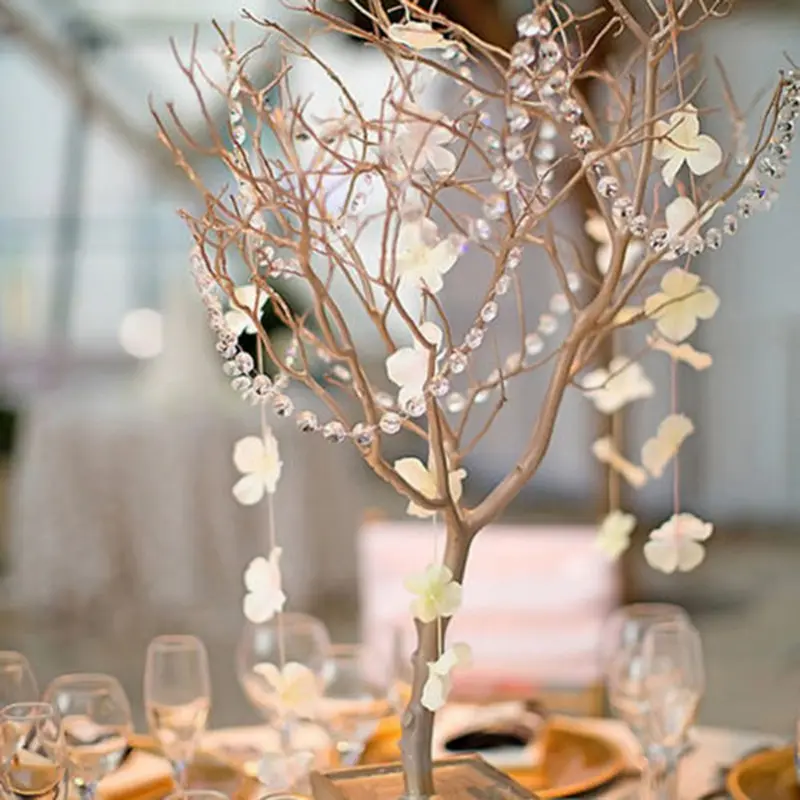 10M Acrylic Crystal Bead Curtain Clear Garland Strand Hanging Chains For Party Wedding Window Balcony Garden DIY Decoration