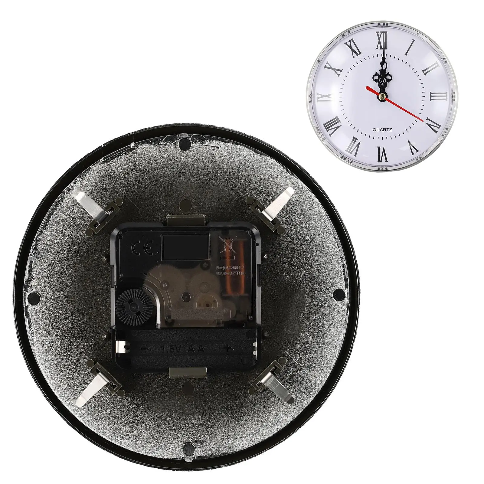 130MM Quartz Movement Round Clocks Head Insert Roman Number Craft Clock Bedside Antique Watch Desk Decoration Table DIY Parts