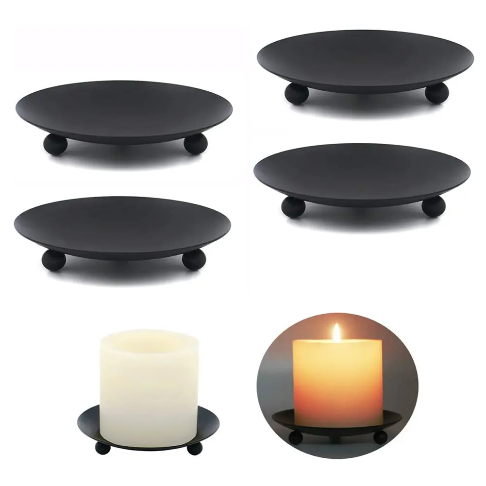Rack Candle Holder For Wedding Iron Plate Metal Party Pedestal Pillar Round Rustless Spa Accessories Brand New
