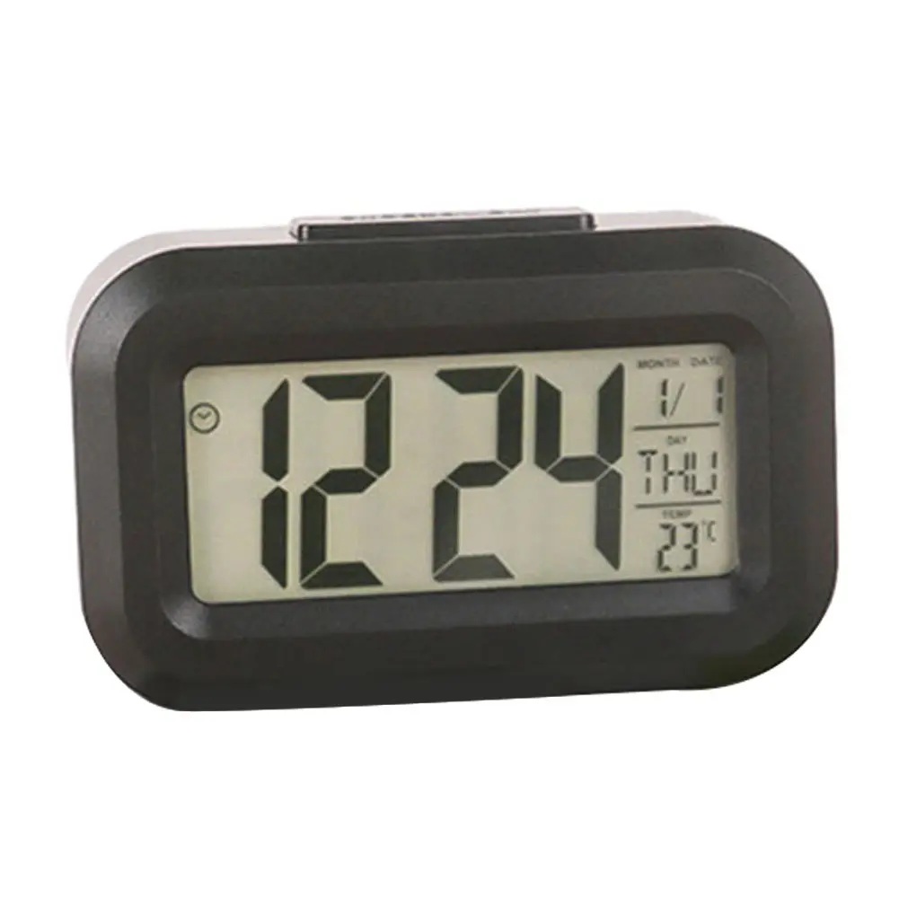 Alarm Clock Digital Alarm Clock 9*2.5*5.5 Cm Date Temperature Display Snooze Mode Desktop Decor Household Supplies