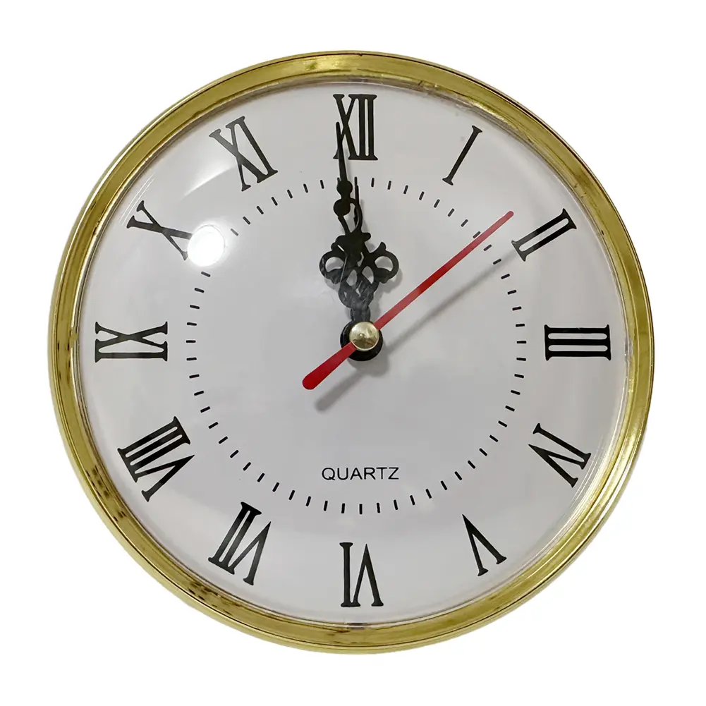 130MM Quartz Movement Round Clocks Head Insert Roman Number Craft Clock Bedside Antique Watch Desk Decoration Table DIY Parts