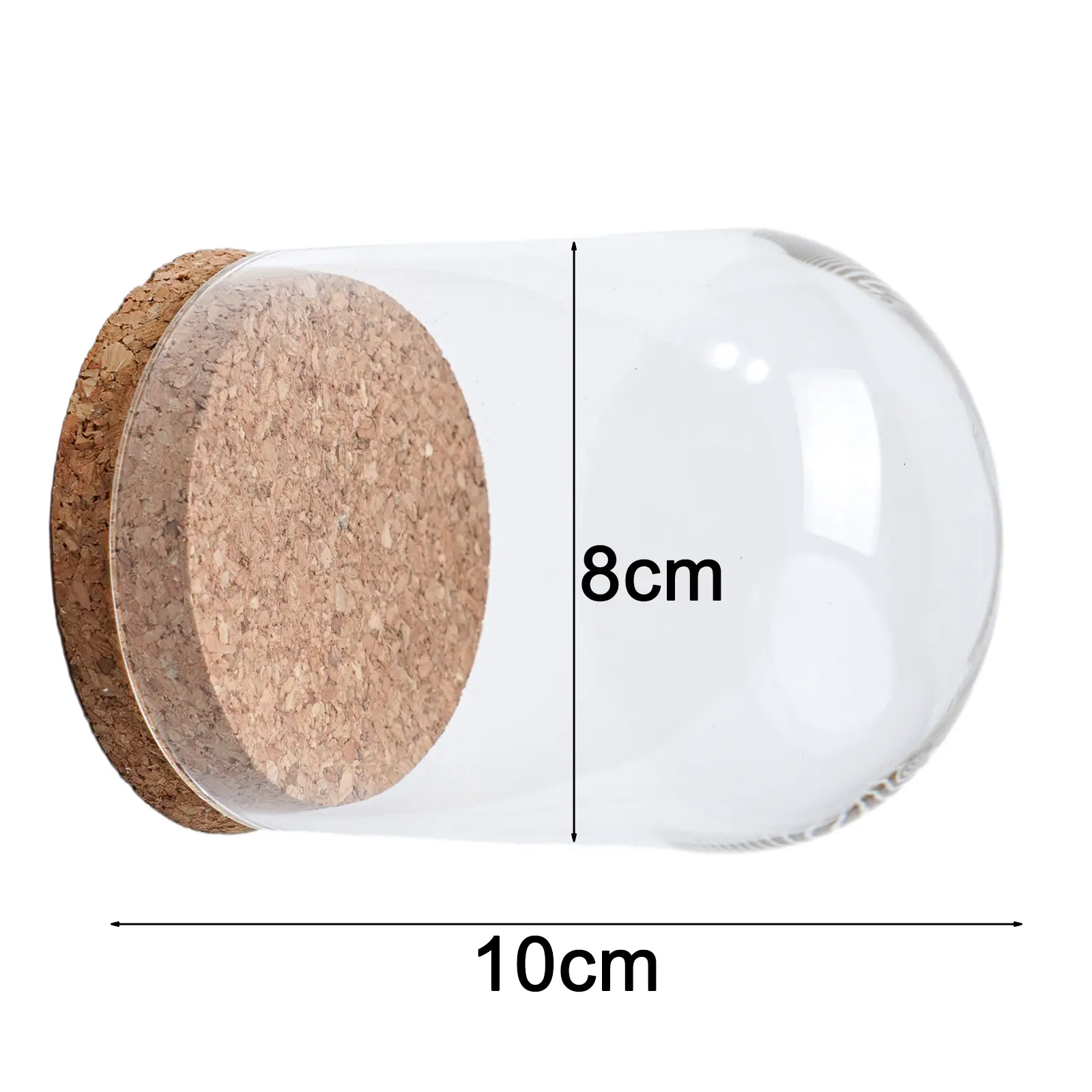 High Quality Useful Brand New Hot Plant Glass Cover Plants Vase Accessories DIY Decor Dome Table With Wood Cork