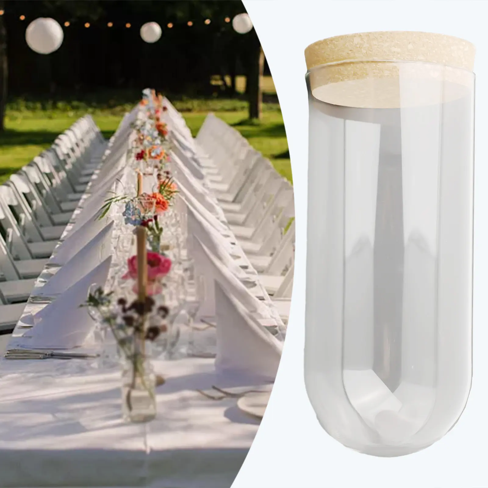 High Quality Useful Brand New Hot Plant Glass Cover Plants Vase Accessories DIY Decor Dome Table With Wood Cork