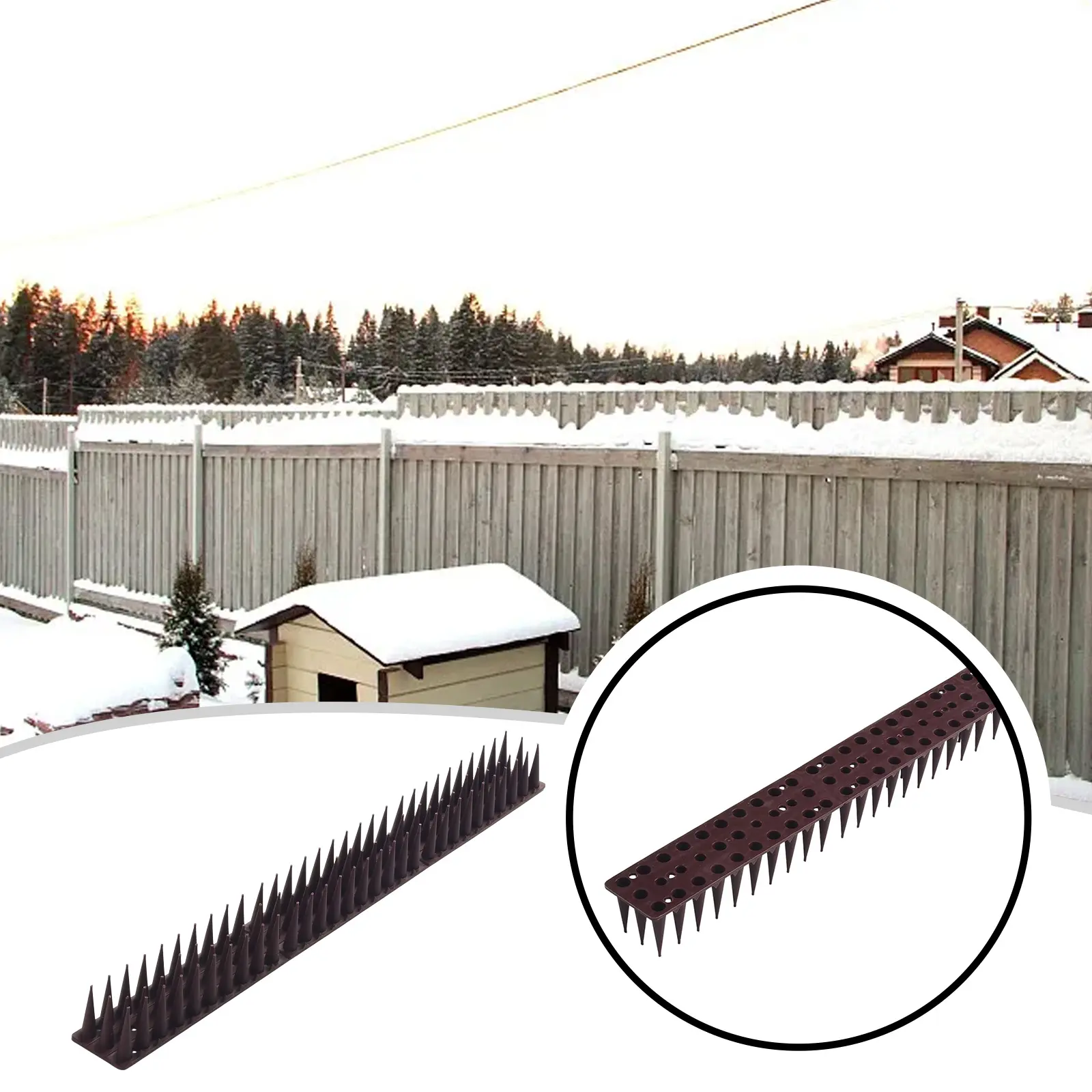 1pc Wall Fence Deterrent Defender Spikes For Anti Cat Climb Bird Animals High-quality Plastic Garden Adjustment Protection Tools