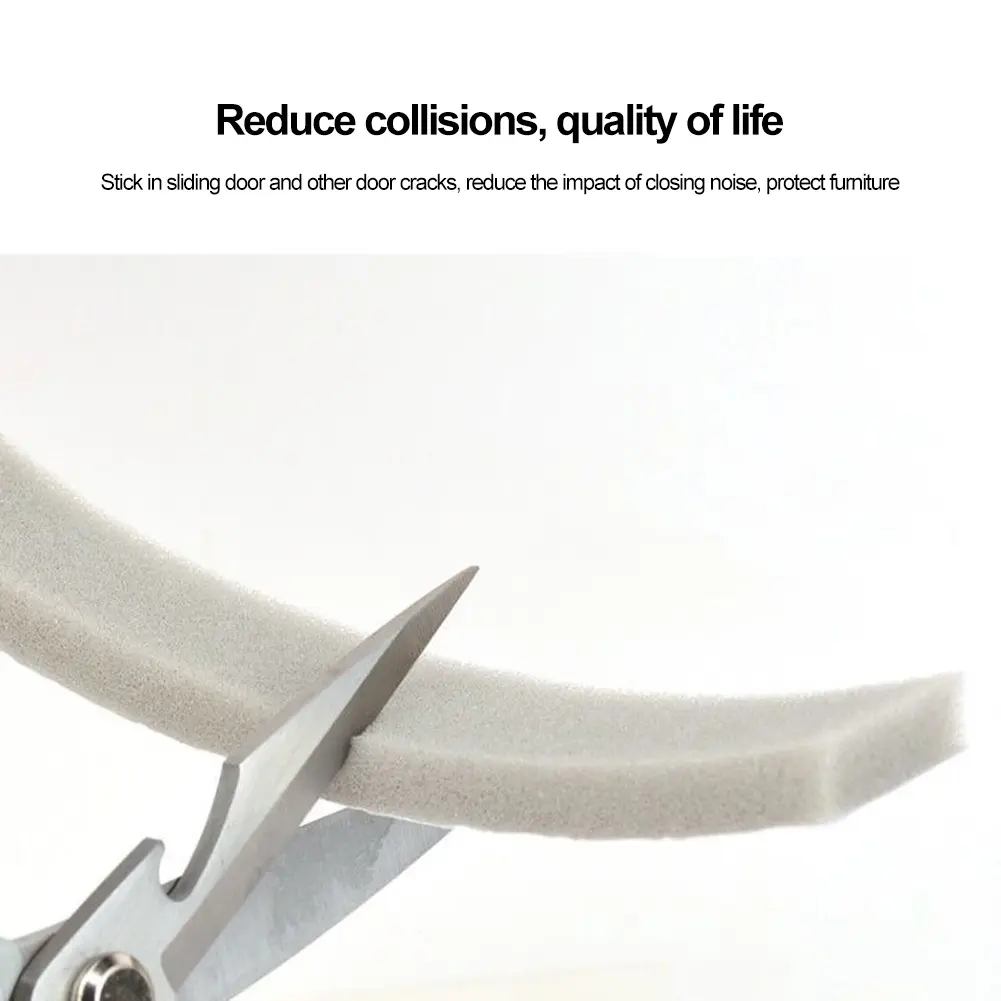 1/2pcs Self-adhesive Sponge Seal Cuttable Waterproof Soundproof Windshield Impact Seal Door Frame Cabinet Wear Protection Tool
