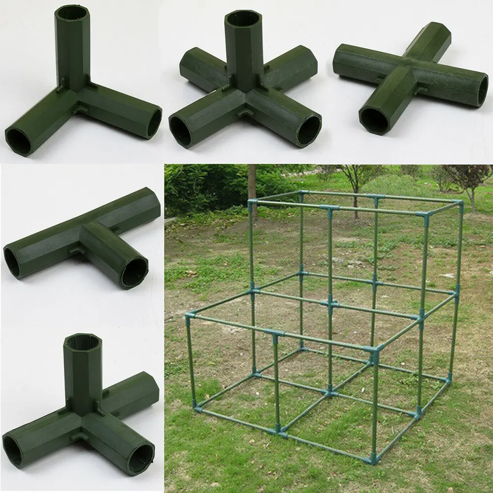 Adapter Connector 4pcs Greenhouse Greenhouse Pole Joints Joints Adapter 16-17mm PP Plastic Plastic Pole Pratical