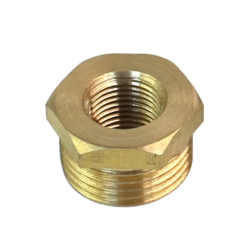 Brass Hex Bushing Reducer Pipe Fitting 1/8 1/4 3/8 1/2 3/4 F to M Threaded Reducing Copper Water Gas Adapter Coupler Connector