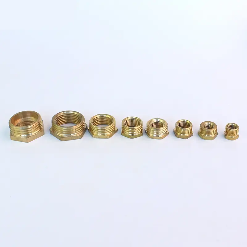 Brass Hex Bushing Reducer Pipe Fitting 1/8 1/4 3/8 1/2 3/4 F to M Threaded Reducing Copper Water Gas Adapter Coupler Connector
