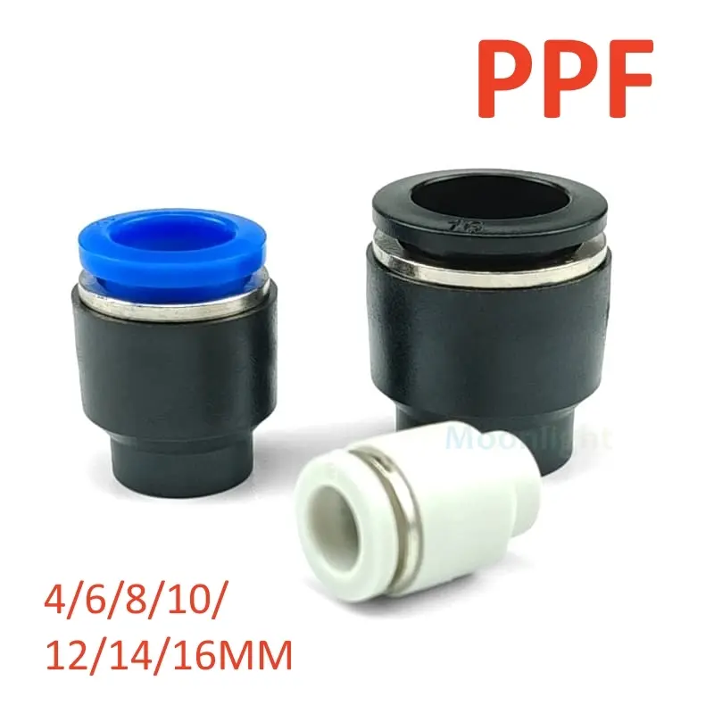1/5/10 Pcs Black Blue Pneumatic Connector Quick Plug Plastic Plug Pipe Plug PPF 4mm 6 8 10 12 14 16MM Air Hose Sealing Connector