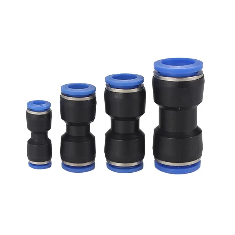 10PCS Quick Pneumatic Air Fitting Connector PU Push in Straight Pneumatic Hose Connector Components 4 6 8 10 12 16 mm