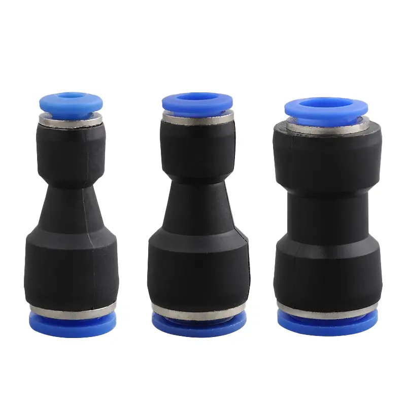 10PCS Quick Pneumatic Air Fitting Connector PU Push in Straight Pneumatic Hose Connector Components 4 6 8 10 12 16 mm