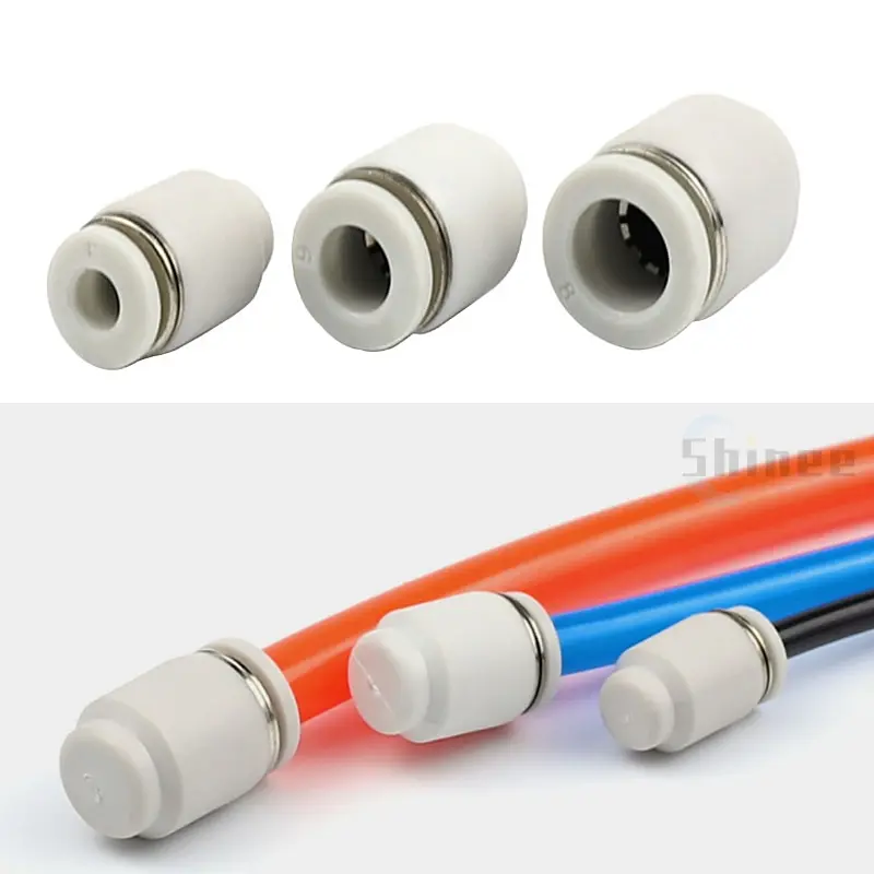 1/5/10 Pcs Black Blue Pneumatic Connector Quick Plug Plastic Plug Pipe Plug PPF 4mm 6 8 10 12 14 16MM Air Hose Sealing Connector