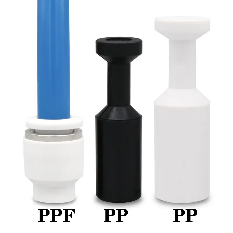 5PCS PP Pipe Plug Pneumatic Blanking Plug 4 6 8 10 12 14 16mm Air Hose Pipe Fitting Connector Plastic Quick Connector
