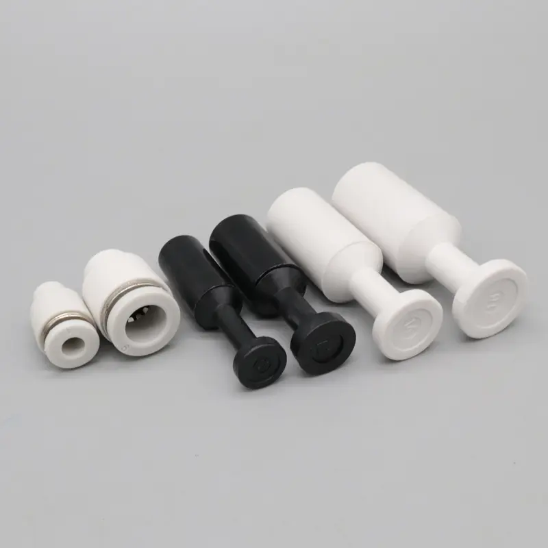 5PCS PP Pipe Plug Pneumatic Blanking Plug 4 6 8 10 12 14 16mm Air Hose Pipe Fitting Connector Plastic Quick Connector