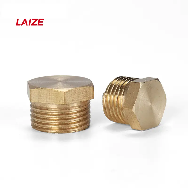 BSP 1/8"1/4"3/8"1/2"3/4'' Male&Female Threaded Brass Pipe Hex Head Brass Stopper End Cap Plug Plumbing Fitting Connector Adapter