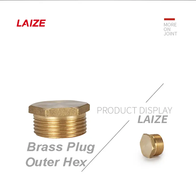 BSP 1/8"1/4"3/8"1/2"3/4'' Male&Female Threaded Brass Pipe Hex Head Brass Stopper End Cap Plug Plumbing Fitting Connector Adapter