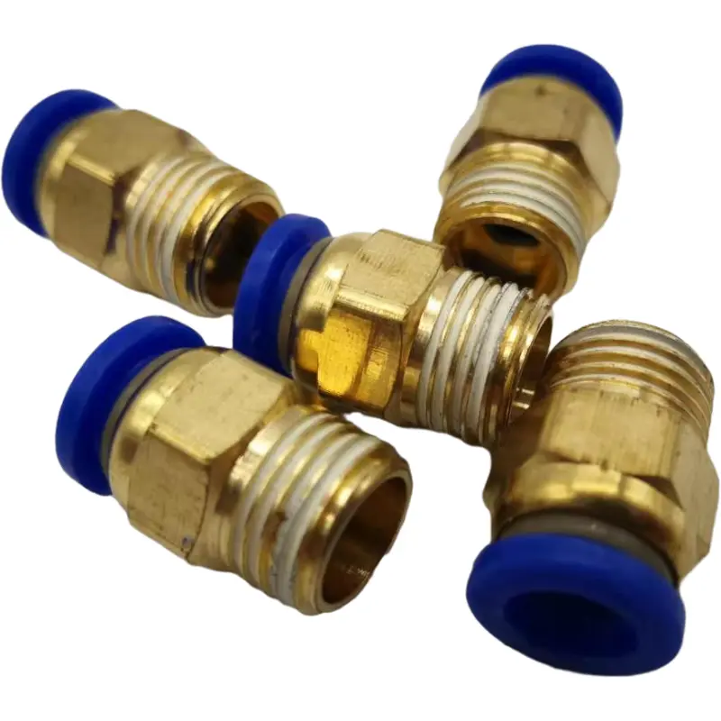 30/50PCS Pneumatic Fittings PC Male thread -3/8 1/2 to Tube pc14 16mm push air tube Straight connection pc14-04 02 pc16-04