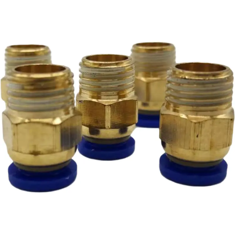 30/50PCS Pneumatic Fittings PC Male thread -3/8 1/2 to Tube pc14 16mm push air tube Straight connection pc14-04 02 pc16-04