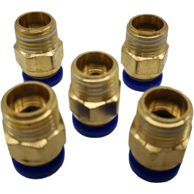 30/50PCS Pneumatic Fittings PC Male thread -3/8 1/2 to Tube pc14 16mm push air tube Straight connection pc14-04 02 pc16-04
