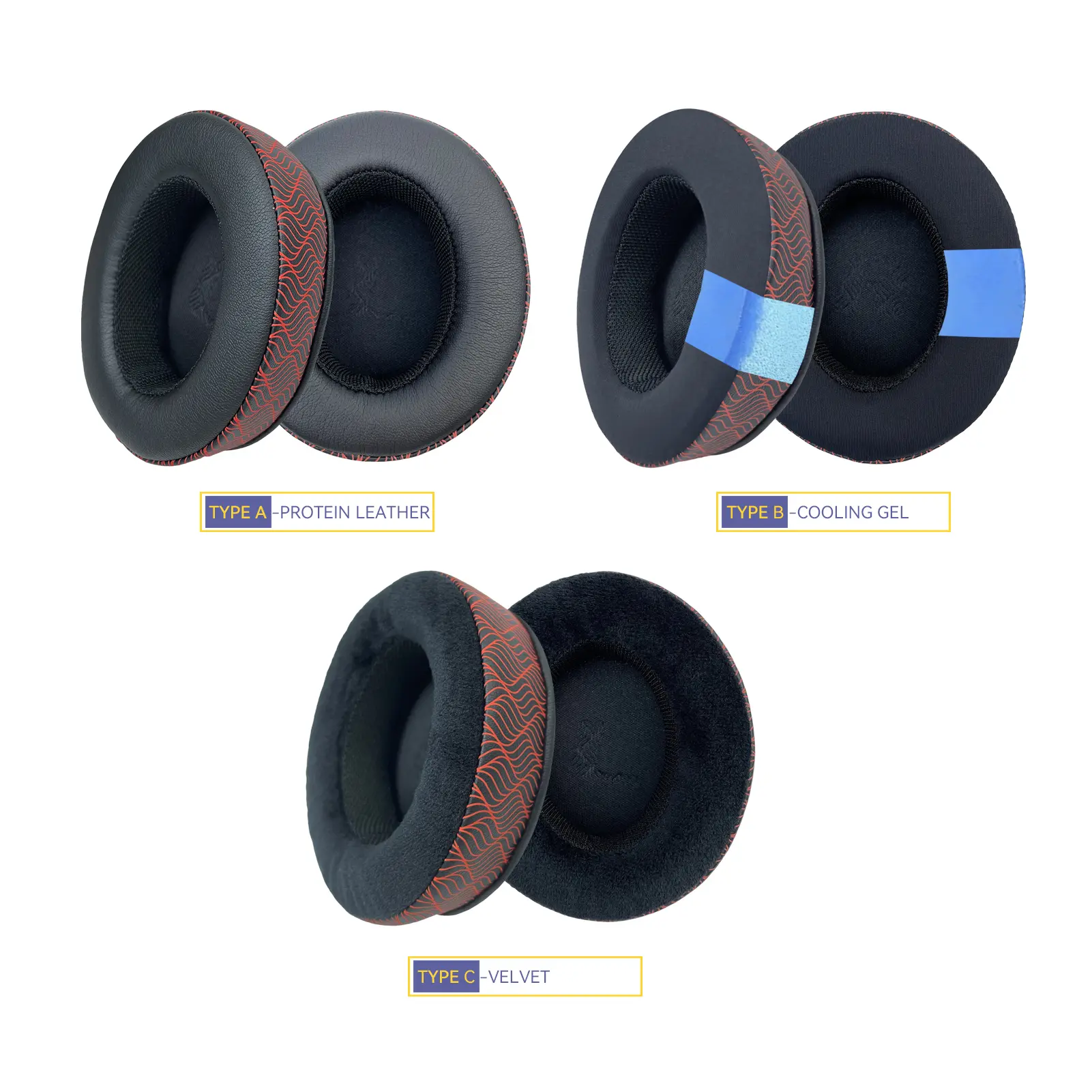FIUNIE Replacement Ear Cushion Pads for HyperX Cloud Stinger,Flight Headphones Earpads Earmuffs Sleeve Headset Headband
