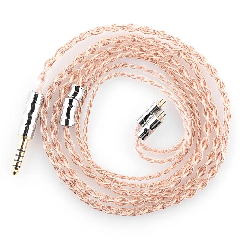 MoonDrop Line T Earphone Upgraded Cable 0.78 2Pin 4.4mm 6N Single Crystal Copper 196-Core Litz Structure Earphone Upgrade Cable